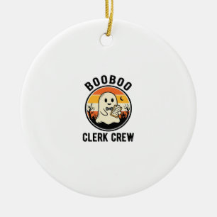 Halloween Klerk BooBoo Geesten Crew Vintage_1 Keramisch Ornament