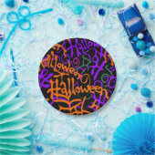 Halloween Kleur Papieren Bordje (Feest)
