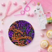 Halloween Kleur Papieren Bordje (Feest)