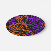 Halloween Kleur Papieren Bordje (Gekanteld)