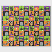 Halloween Kleuren Cadeaupapier (Vlak)
