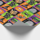 Halloween Kleuren Cadeaupapier (Hoek)