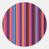 Halloween kleuren gestreept ronde sticker (Voorkant)