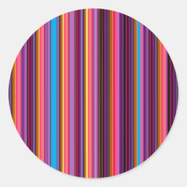 Halloween kleuren gestreept ronde sticker