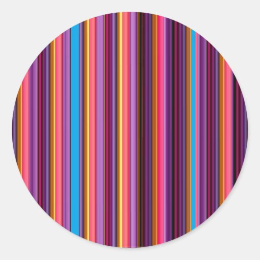 Halloween kleuren gestreept ronde sticker (Voorkant)