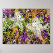 Halloween-kleuren met hosts poster (Voorkant)