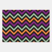 Halloween Kleuren Polka Dots, Strepen en Chevron Inpakpapier Vel (Voorkant 3)