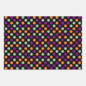 Halloween Kleuren Polka Dots, Strepen en Chevron Inpakpapier Vel (Voorkant)