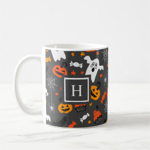Halloween kleuren symbolen patroon koffiemok