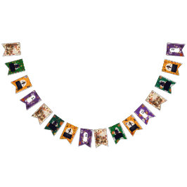 Halloween kleurrijke bunting banner