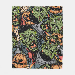 Halloween kleurrijke elementen naadloos patroon me fleece deken