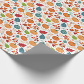 Halloween Kleurrijke Pompoenen en bladeren Cadeaupapier (Hoek)