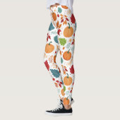 Halloween Kleurrijke Pompoenen en bladeren Leggings (Links)