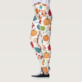 Halloween Kleurrijke Pompoenen en bladeren Leggings