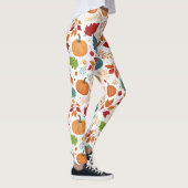 Halloween Kleurrijke Pompoenen en bladeren Leggings (Rechts)