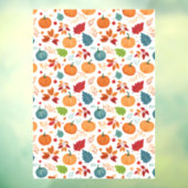 Halloween Kleurrijke Pompoenen en bladeren Raamsticker (Vel 3)