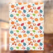 Halloween Kleurrijke Pompoenen en bladeren Raamsticker (Vel 2)