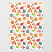 Halloween Kleurrijke Pompoenen en bladeren Raamsticker (Vel)