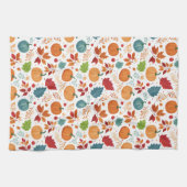 Halloween kleurrijke pompoenen en bladeren theedoek (Horizontaal)