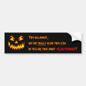 Halloween klimaatverandering bumpersticker (Voorkant)