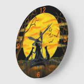 Halloween, klok, heks, vleermuizen, slang, kikker, grote klok (Hoek)