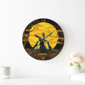 Halloween, klok, heks, vleermuizen, slang, kikker, grote klok (Huis)