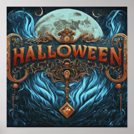 Halloween klokkentoren poster (Voorkant)