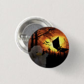 Halloween knop ronde button 3,2 cm (Voorkant /achterkant)