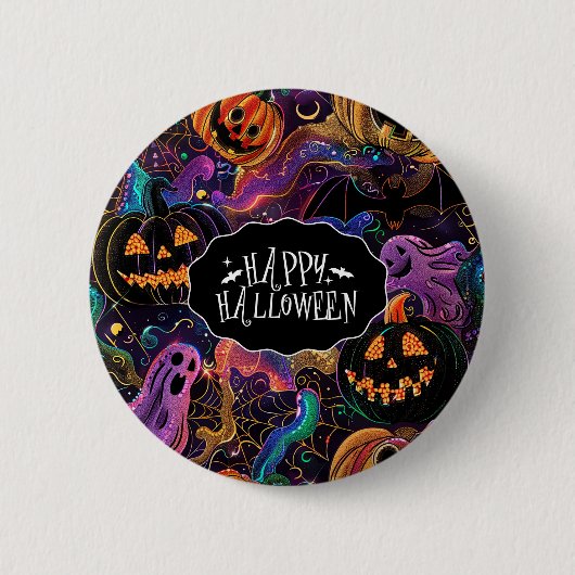Halloween Knopspeld Ronde Button 5,7 Cm (Voorkant)