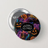 Halloween Knopspeld Ronde Button 5,7 Cm (Voorkant /achterkant)