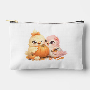 Halloween Knuffelige Vogel Vrienden Reis Pouch Etui