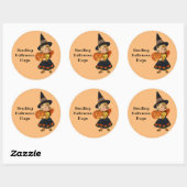 Halloween-knuffels verzenden ronde sticker (Vel)