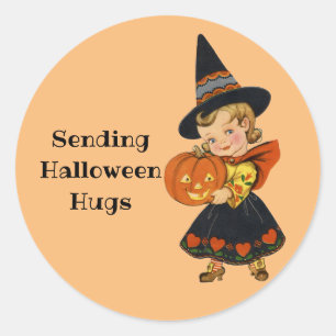 Halloween-knuffels verzenden ronde sticker
