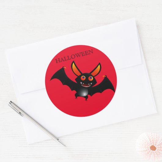 Halloween knuppels! ronde sticker (Envelop)