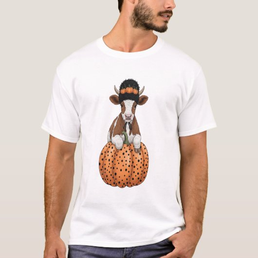 Halloween Koe 2 T-shirt (Voorkant)