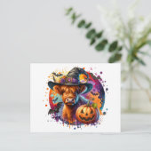 Halloween Koe Briefkaart (Staand voorkant)