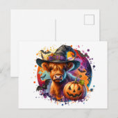 Halloween Koe Briefkaart (Voorkant / Achterkant)