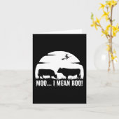 Halloween Koe Funke nacht legende zuivel boe niet  Kaart (Gele Bloem)