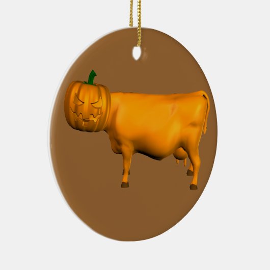 Halloween Koe Keramisch Ornament (Rechts)