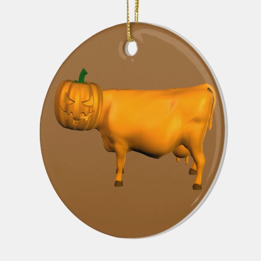 Halloween Koe Keramisch Ornament (Links)