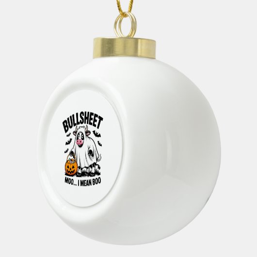 Halloween koe keramische bal ornament (Rechts)