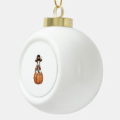 Halloween Koe Keramische Bal Ornament (Rechts)