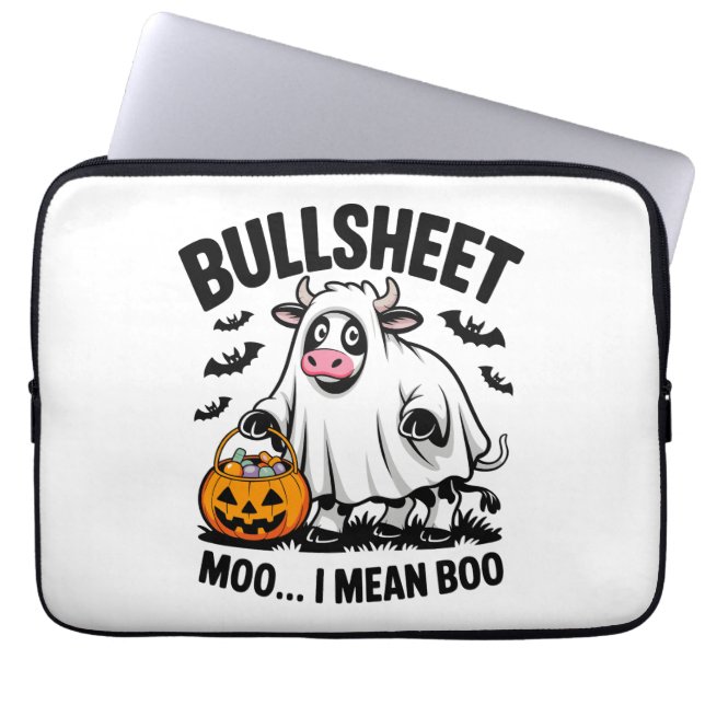 Halloween koe laptop sleeve (Voorkant)