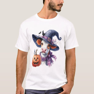 Halloween Koe met Herfst T-shirt