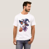 Halloween Koe met Herfst T-shirt (Voorkant volledig)