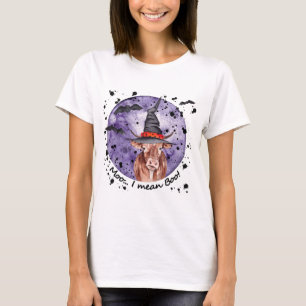 Halloween Koe Moo I Mean Boo Funny T-shirt