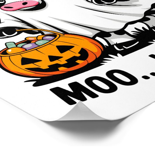 halloween koe poster (Hoek)