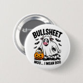 Halloween koe ronde button 5,7 cm (Voorkant /achterkant)