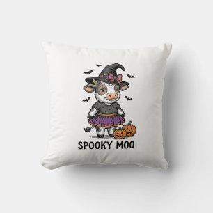 Halloween Koe Shirt Lieve Heks Kalf Gravure Kunst Kussen