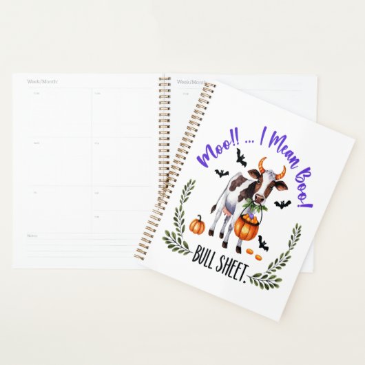 Halloween Koe Stier Laken Planner (Display)